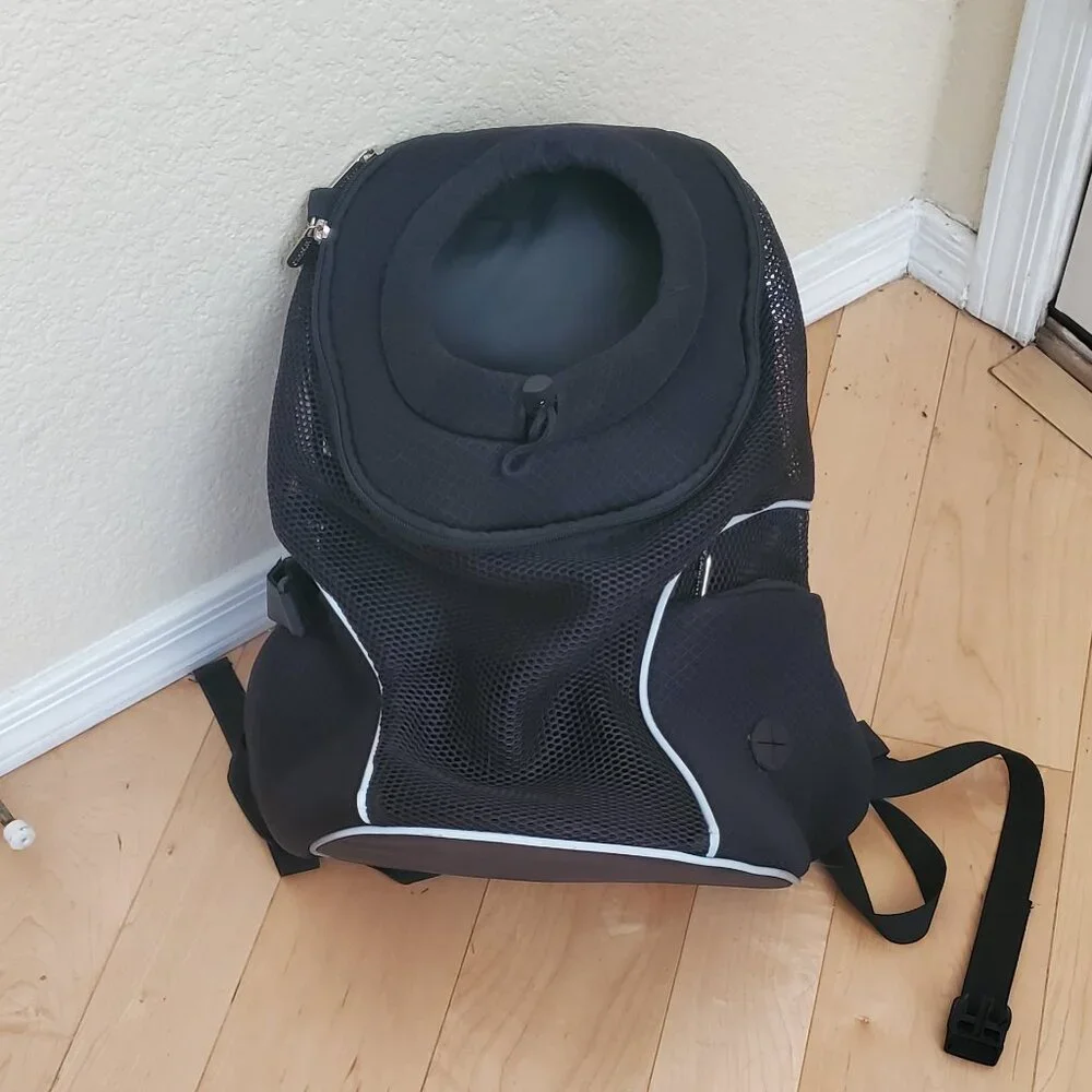WOYYHO Pet Dog Carrier Backpack Side Storage Pockets Dog Backpack Carrier